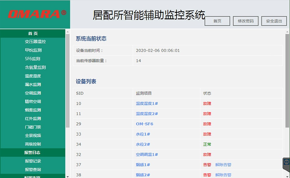 變電所電力監(jiān)控系統(tǒng)控制端平臺(tái)截圖